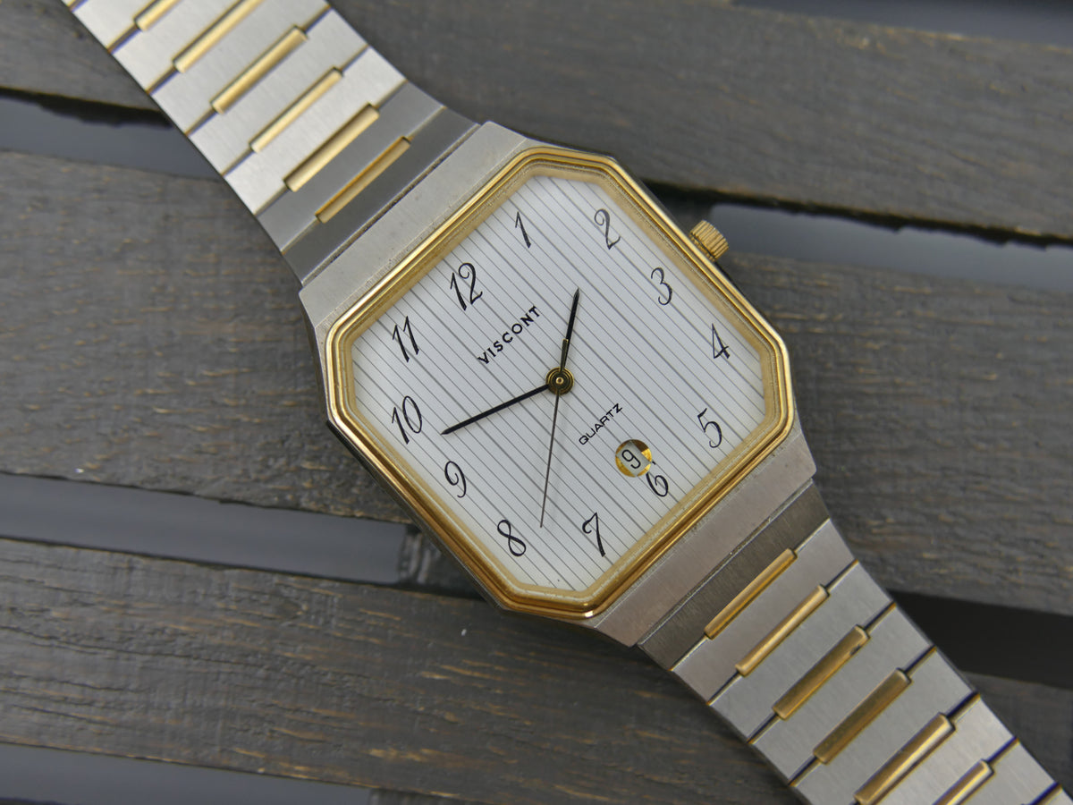 80s vintage watch mens NOS Viscont PUW 9200 Swiss Octo Case Ref. S 622 9310