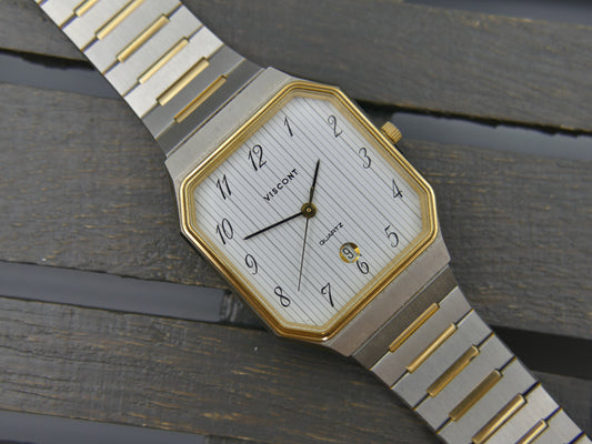 80s vintage watch mens NOS Viscont PUW 9200 Swiss Octo Case Ref. S 622 9310