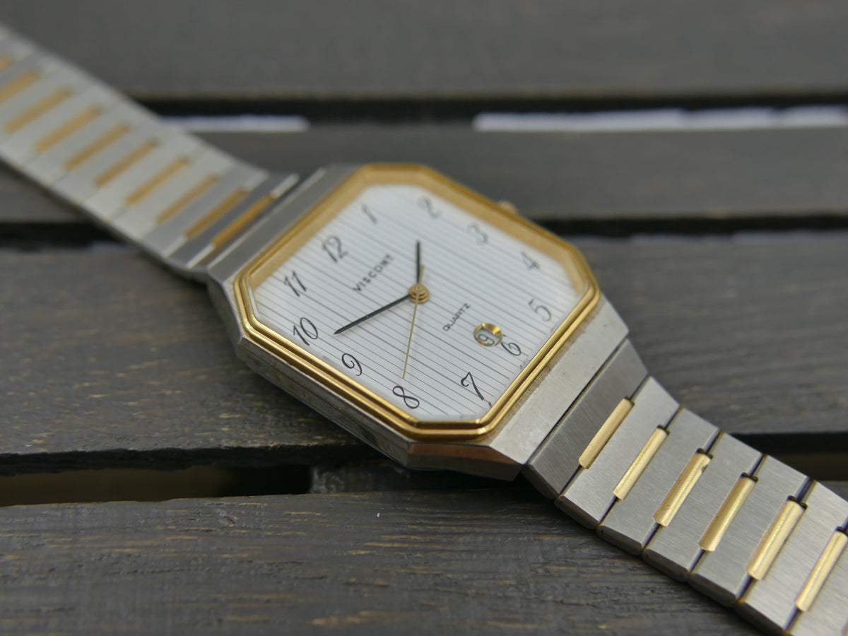 80s vintage watch mens NOS Viscont PUW 9200 Swiss Octo Case Ref. S 622 9310
