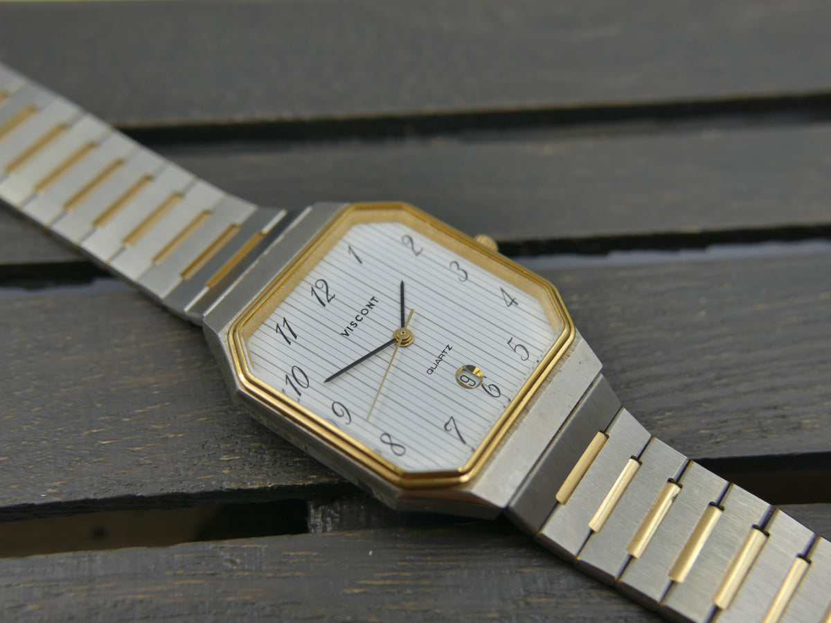 80s vintage watch mens NOS Viscont PUW 9200 Swiss Octo Case Ref. S 622 9310