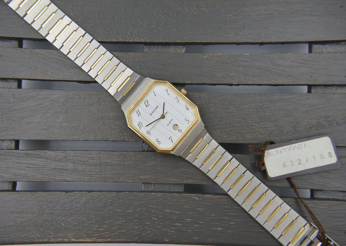 80s vintage watch mens NOS Viscont PUW 9200 Swiss Octo Case Ref. S 622 9310