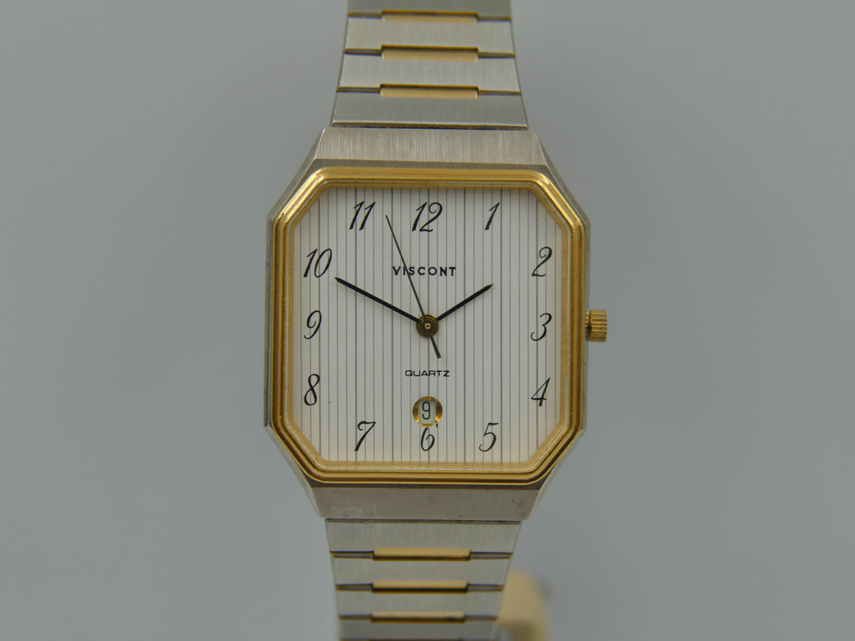 80s vintage watch mens NOS Viscont PUW 9200 Swiss Octo Case Ref. S 622 9310