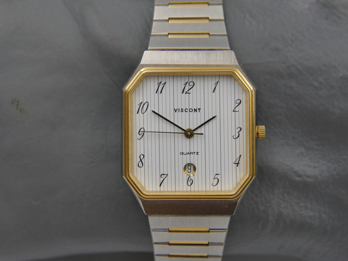 80s vintage watch mens NOS Viscont PUW 9200 Swiss Octo Case Ref. S 622 9310