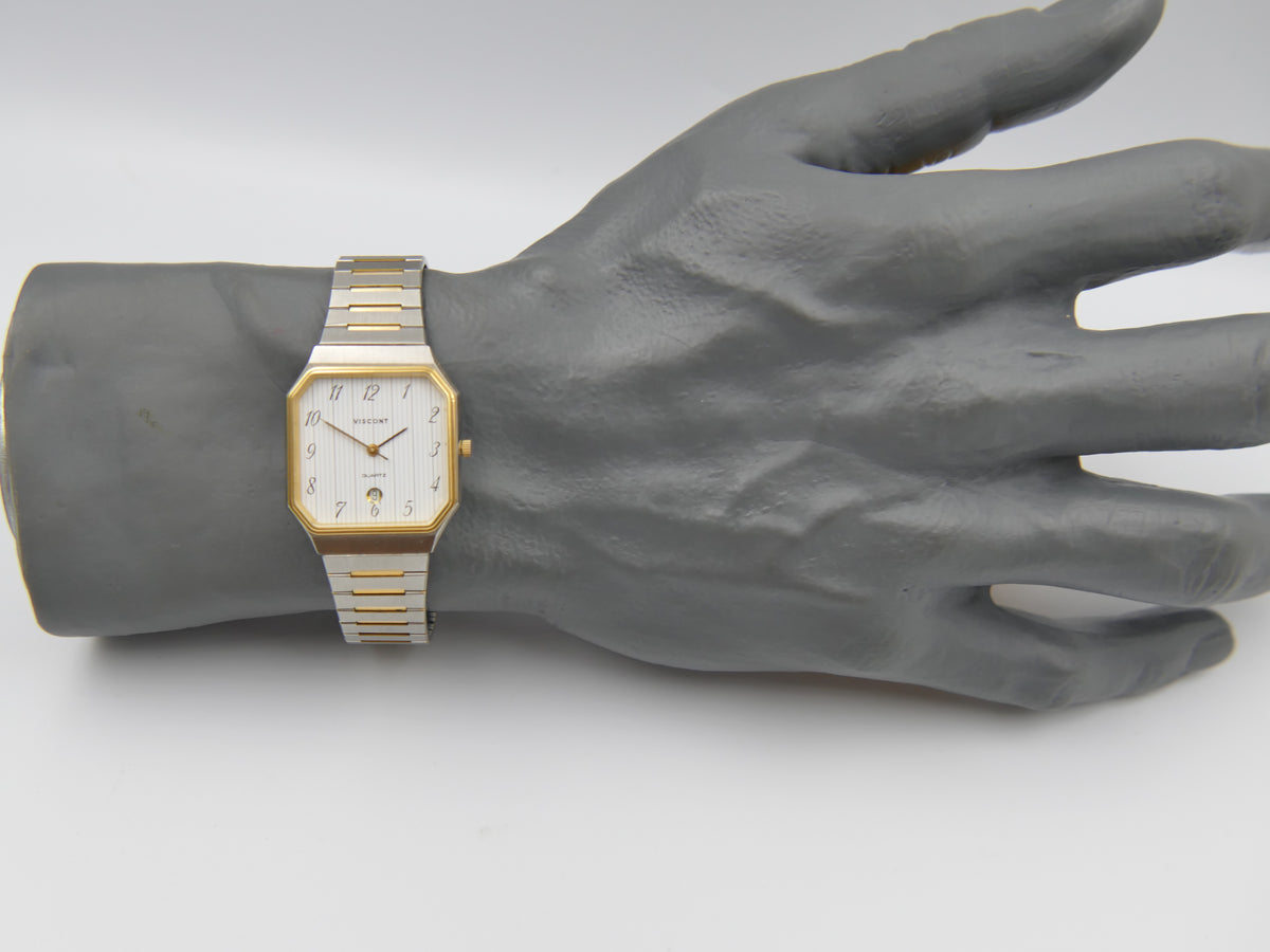 80s vintage watch mens NOS Viscont PUW 9200 Swiss Octo Case Ref. S 622 9310