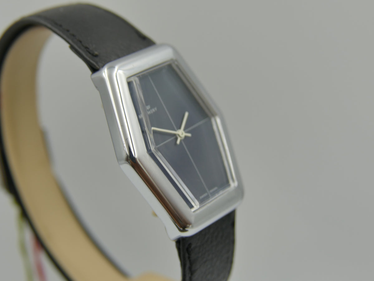 70s vintage watch mens NOS ANTHONY Hexagonal Dark Blue hand wind Unitas 6365N
