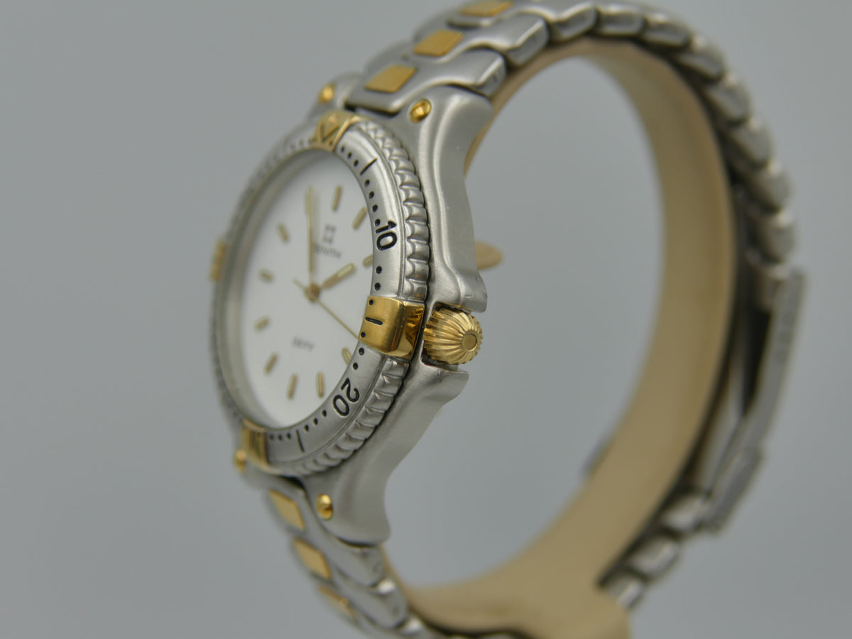 90s vintage watch mens Zenith Defy Ref. 59.2000.337 white dial