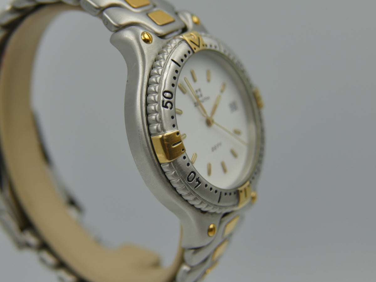 90s vintage watch mens Zenith Defy Ref. 59.2000.337 white dial