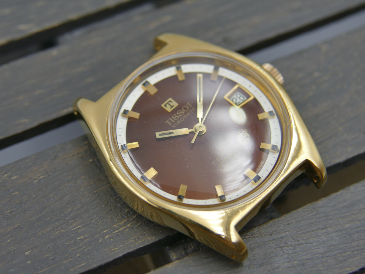 60s vintage watch mens Tissot Seastar PR 516 ref 41516 42516-7X cal 782-1 burgundy dial serviced