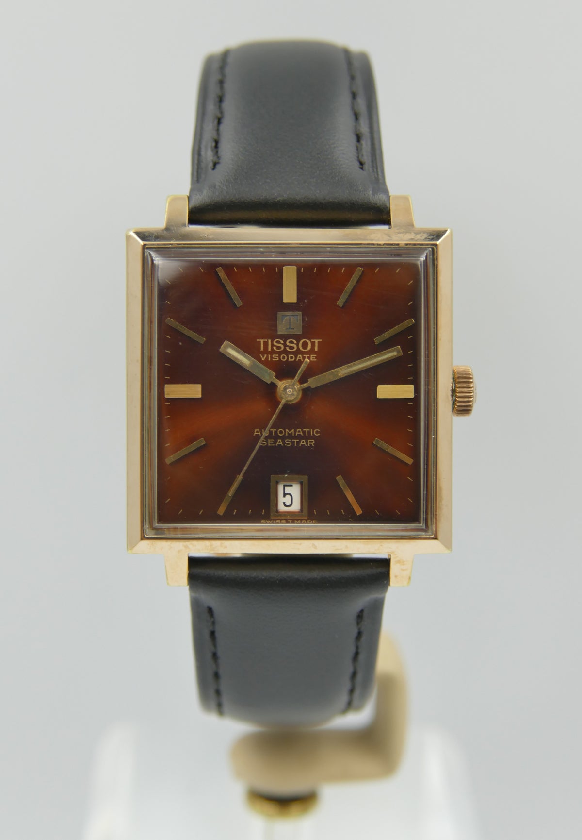 70s vintage watch mens Tissot Visodate Automatic Seastar TV automatic 784 burgundy serviced