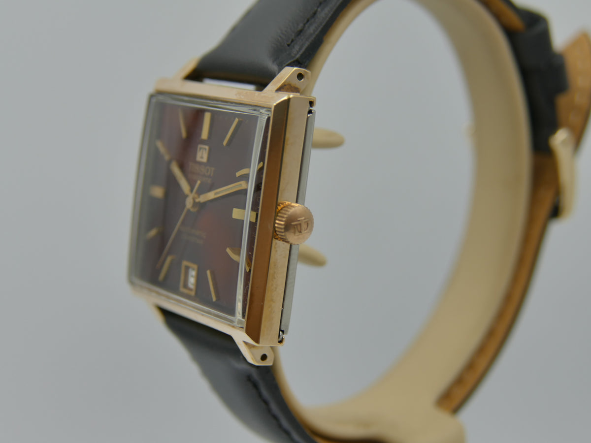 70s vintage watch mens Tissot Visodate Automatic Seastar TV automatic 784 burgundy serviced