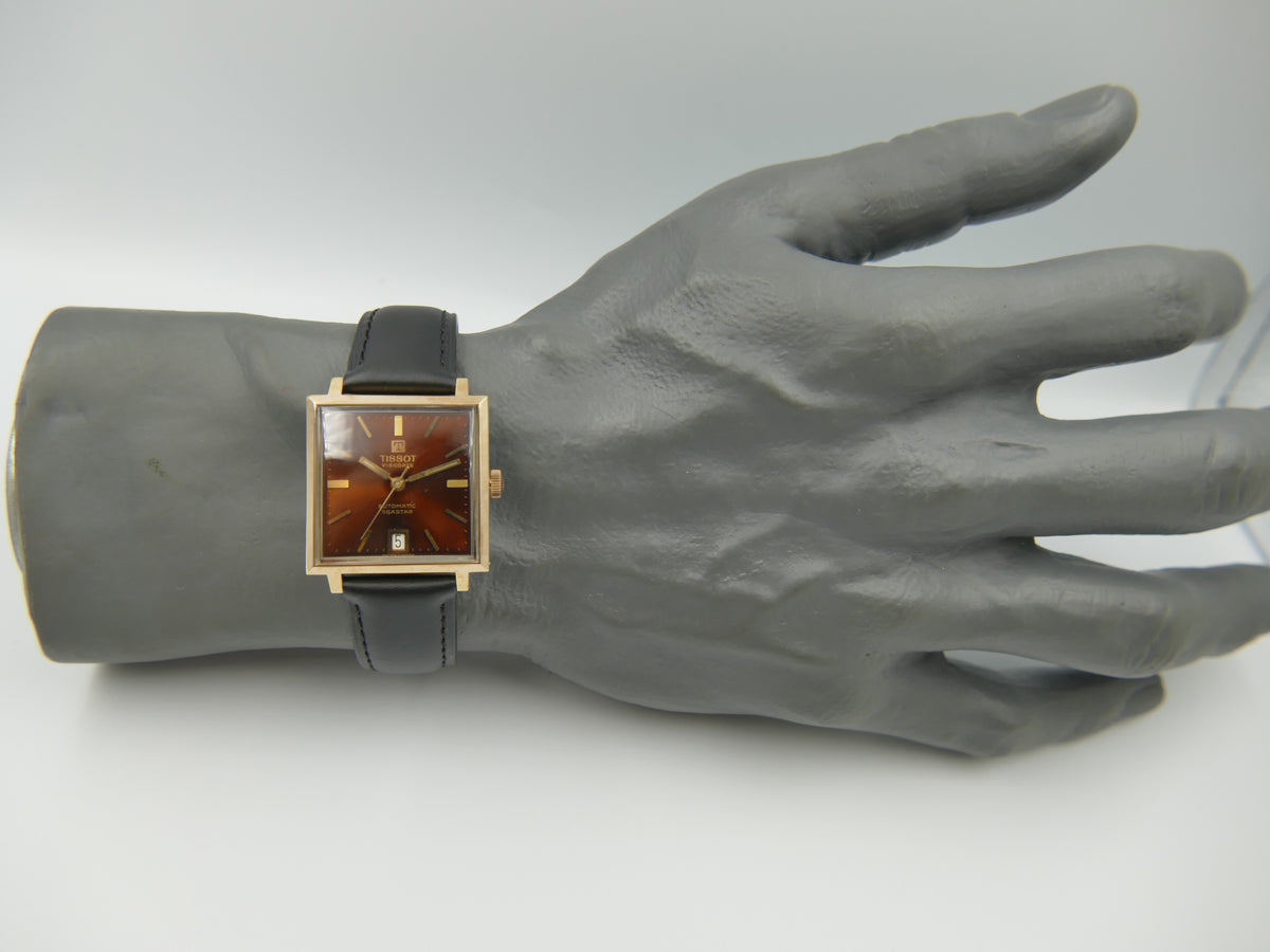 70s vintage watch mens Tissot Visodate Automatic Seastar TV automatic 784 burgundy serviced