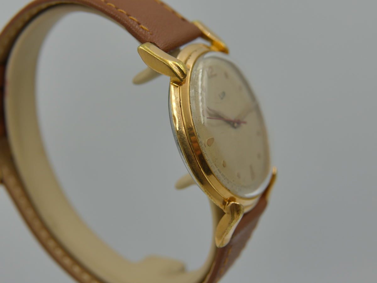 50s vintage watch mens LIP Oversize Jumbo Fancy Lugs 37mm Cal. R25 / 253-465 serviced
