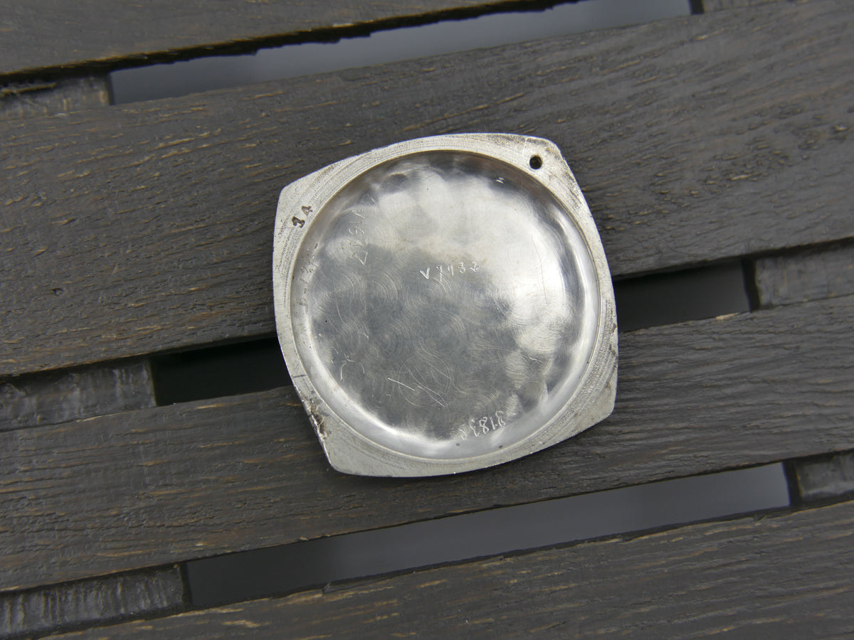 1916 Watch WWI Officer's Omega Trench Solid Silver 0.900 Enamel Dial